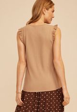 Variegated Ribbed Ruffle Tank Top, AMPHORA, small