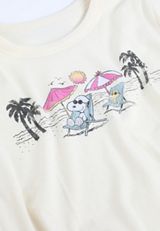 Peanuts Beach Classic Fit Graphic Tee, ECRU, small