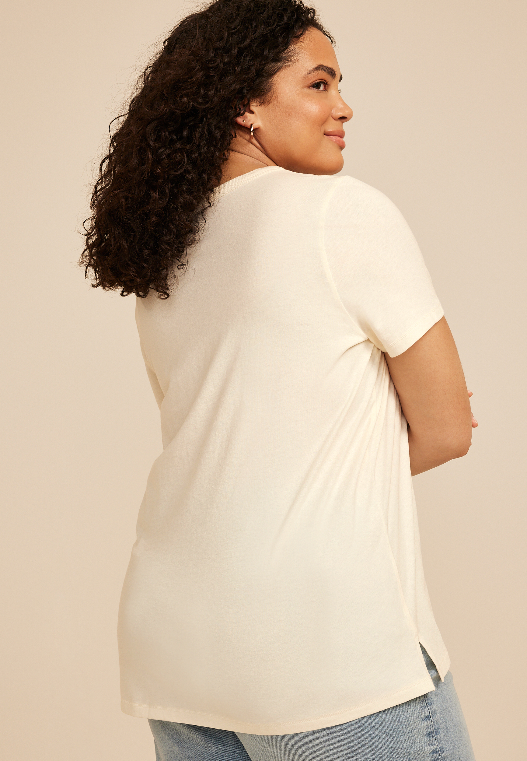 Plus Size Peanuts Beach Classic Fit Graphic Tee, ECRU, large