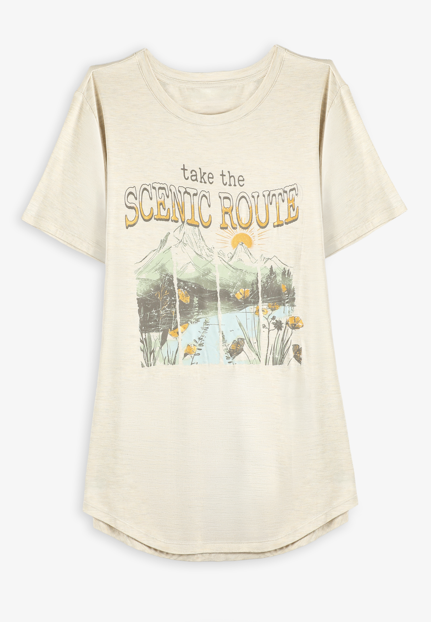 Plus Size Take The Scenic Route Classic Fit Graphic Tee, C2445, large