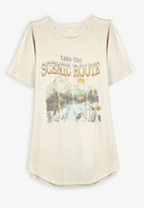 Plus Size Take The Scenic Route Classic Fit Graphic Tee, C2445, small