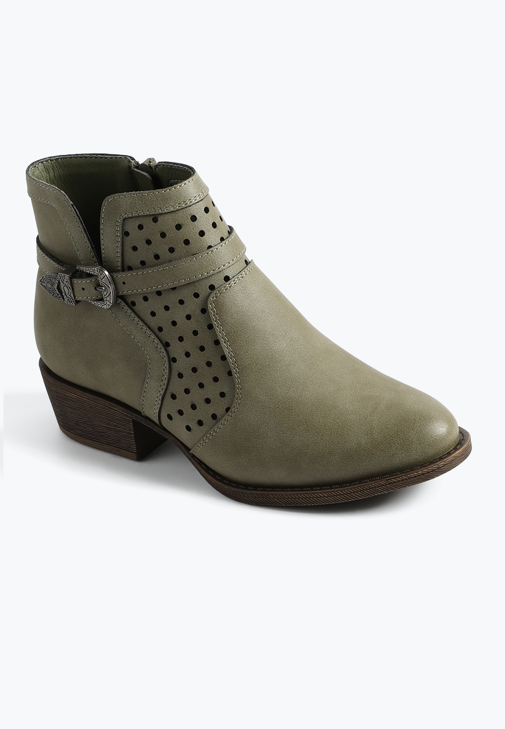 SuperCush Western Buckle Ankle Boot