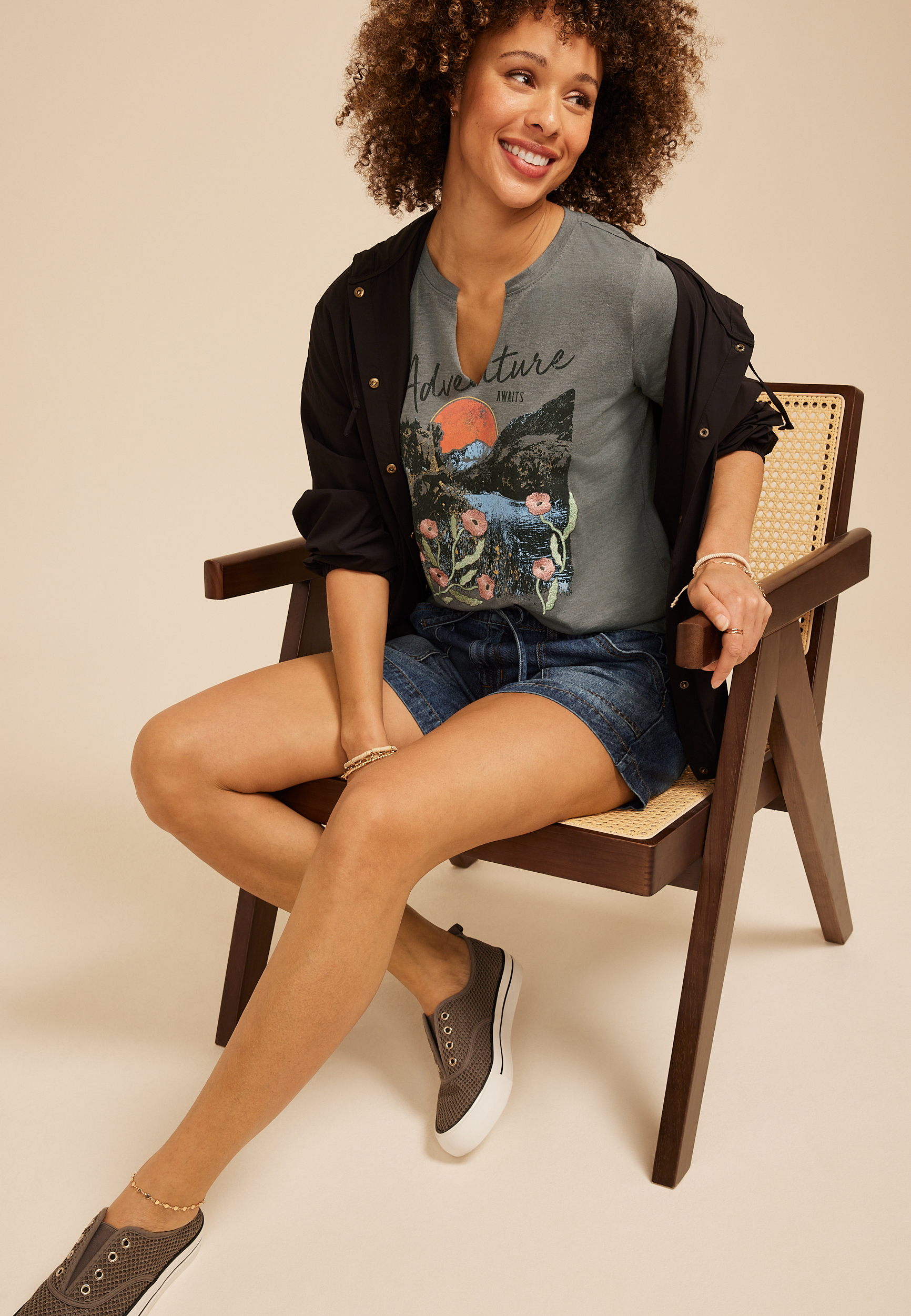 Adventure Awaits Classic Fit Graphic Tee, C9768, large