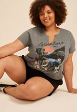 Plus Size Adventure Awaits Classic Fit Graphic Tee, C9768, small