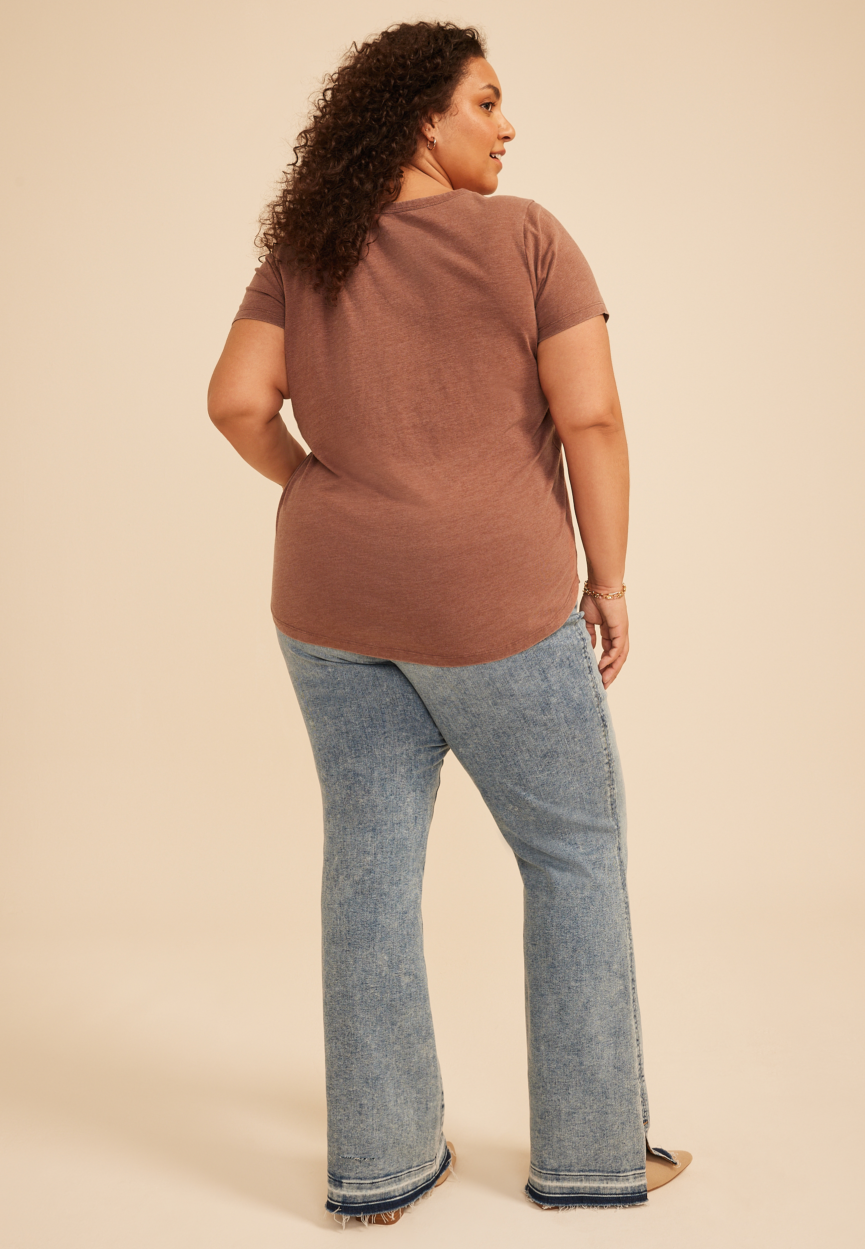 Plus Size Western Rhinestone Boot Classic Fit Graphic Tee, C3917, large