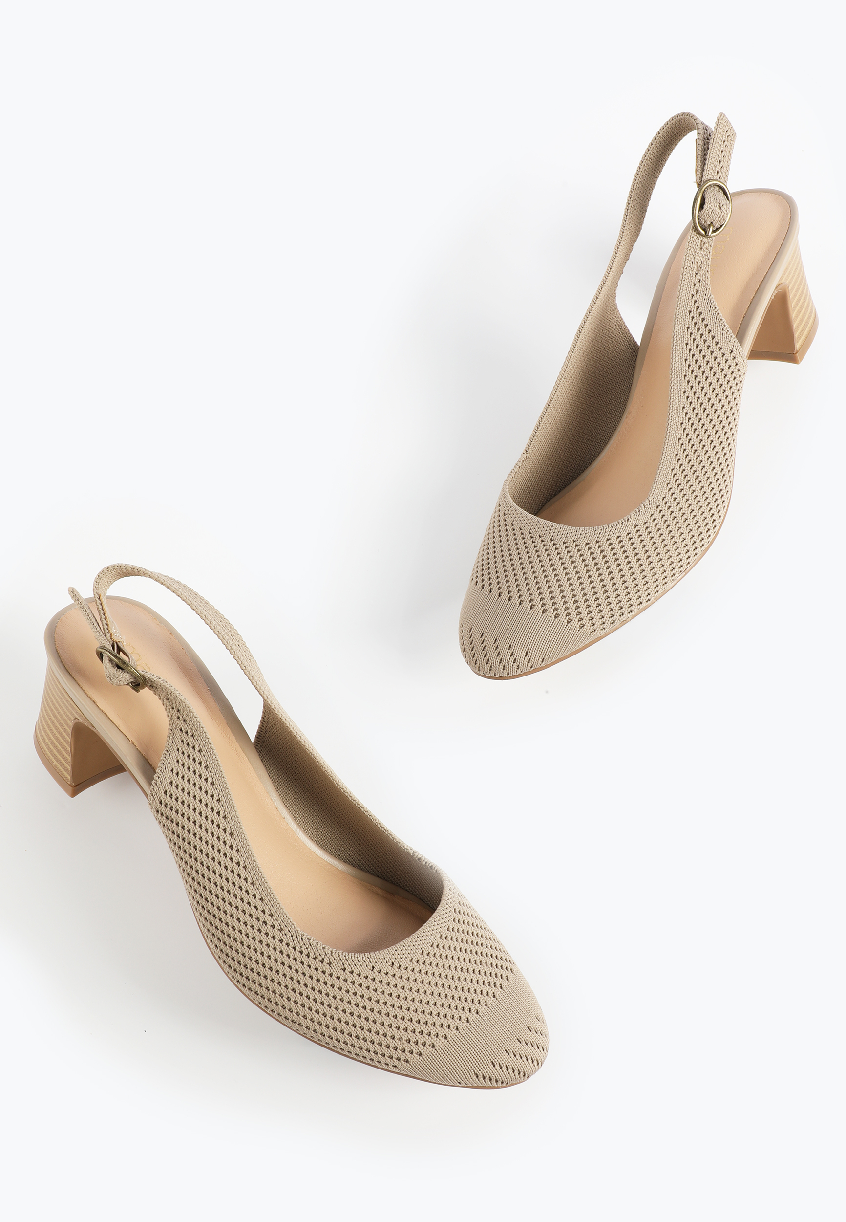SuperCush Neutral Slingback Block Heel, C202, large