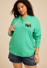 Plus Size Scenic Pullover Hoodie, C1927, small