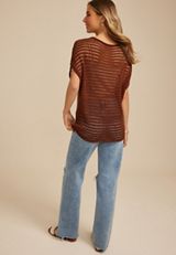 Open Stitch Dolman Sleeve Sweater, C3917, small
