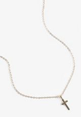 14k Gold Plated Cross Necklace, C605, small