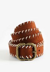 Faux Suede Whipstitch Belt, C1144, small