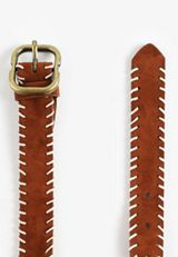 Plus Size Faux Suede Whipstitch Belt, C1144, small