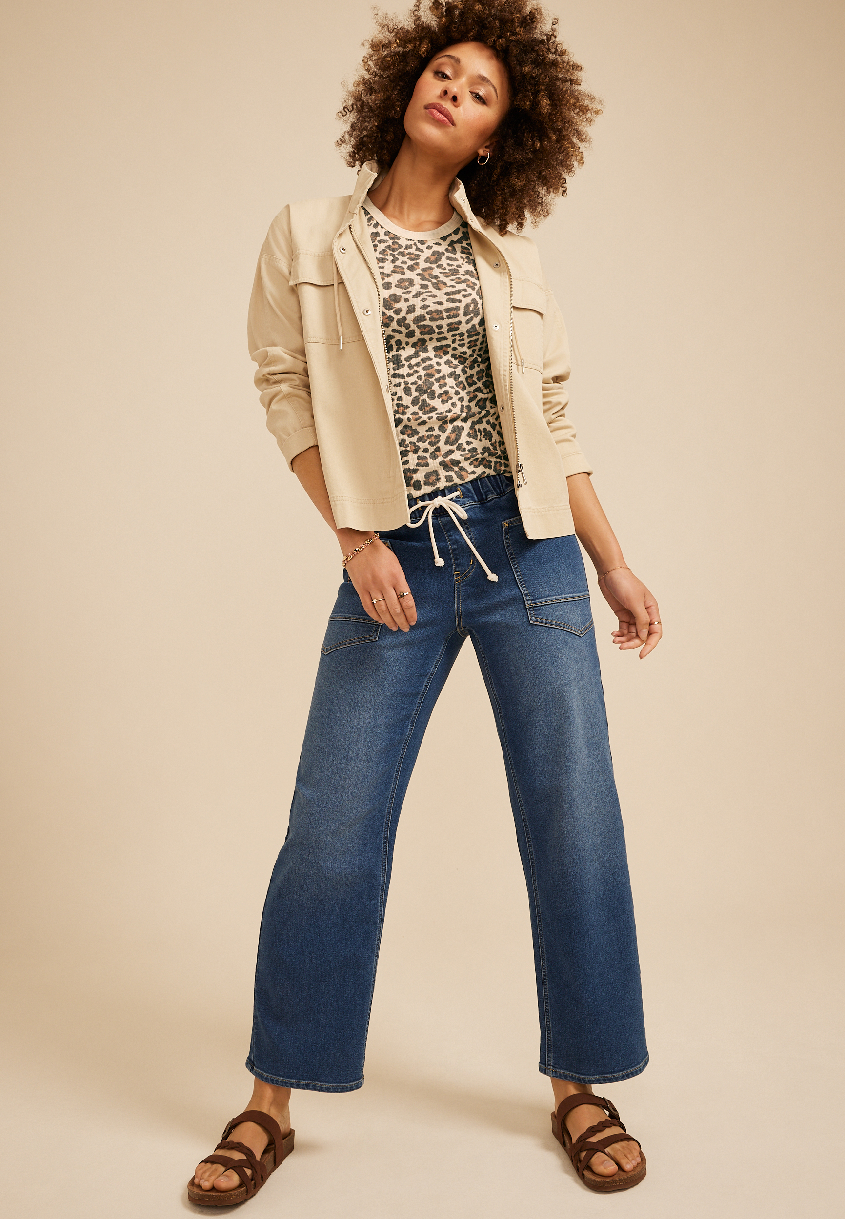 24/7 Variegated Animal Ribbed Highline Tank Top