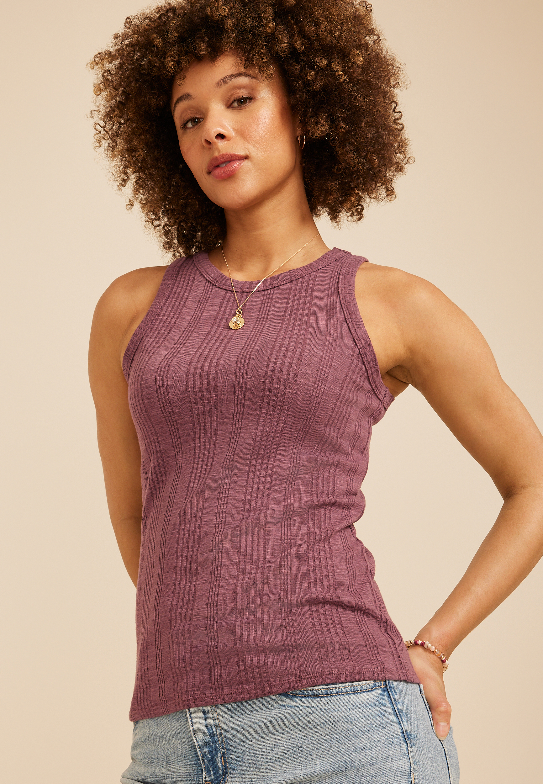 24/7 Variegated Ribbed Highline Tank Top