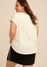 Plus Size 24/7 Clara Speckled Tee, MULTI, small