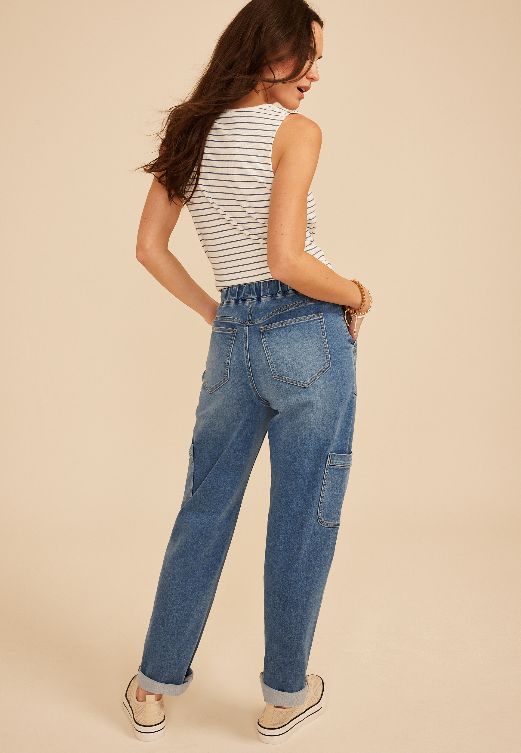 m jeans by maurices&trade; Soft Knit High Rise Rolled Hem Jogger, C3337, large