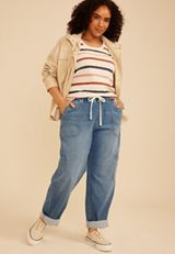 Plus Size m jeans by maurices&trade; Soft Knit High Rise Rolled Hem Jogger, C3337, small