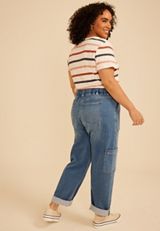 Plus Size m jeans by maurices&trade; Soft Knit High Rise Rolled Hem Jogger, C3337, small