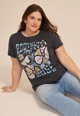 Plus Size Rooted Soul Classic Fit Graphic Tee, PHANTOM BLACK, small