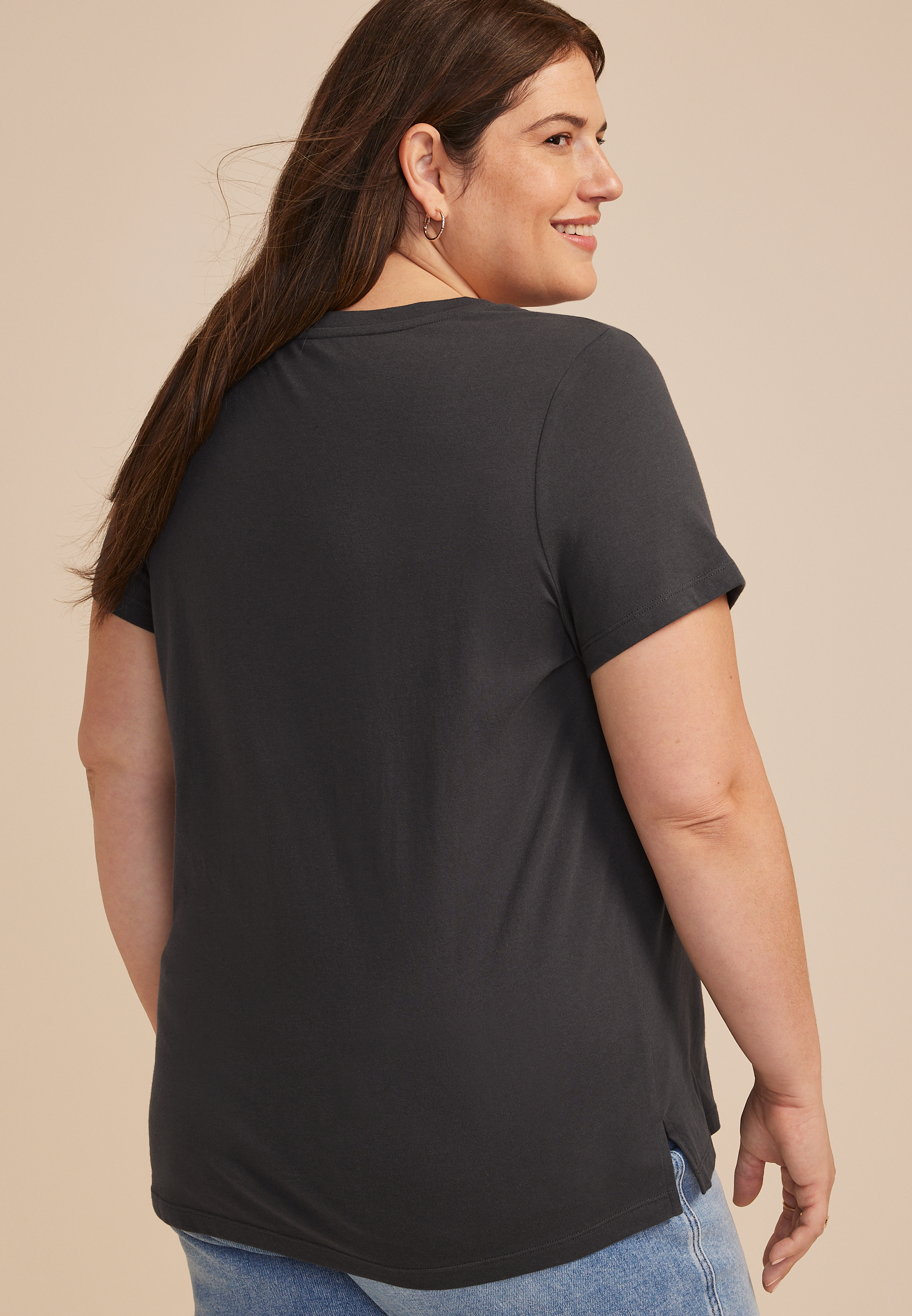 Plus Size Rooted Soul Classic Fit Graphic Tee, PHANTOM BLACK, large