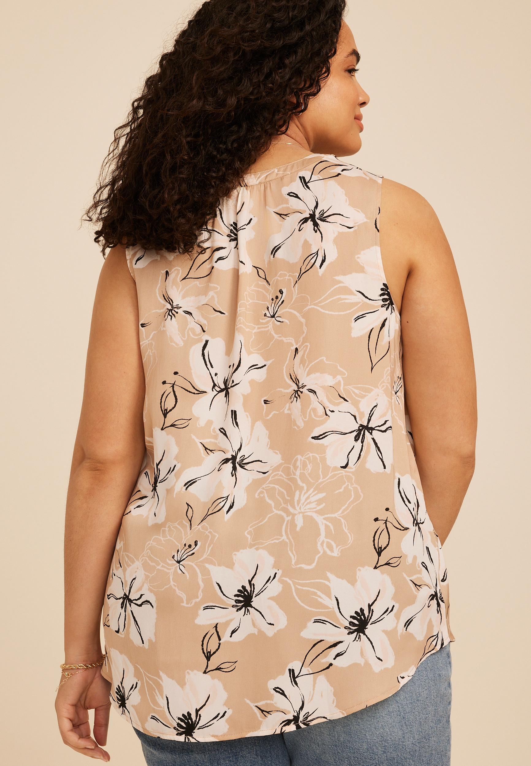 Plus Size Henley Tank Top - thumbnail 5