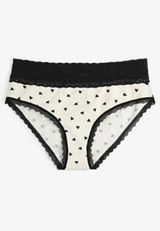 Simply Comfy Cotton Heart Hipster Panty, C4673, small