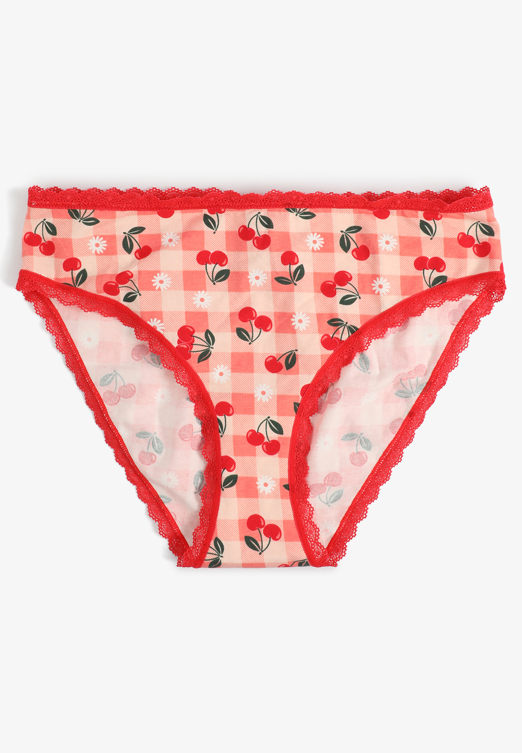 Simply Comfy Cherry Gingham Bikini Panty