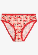 Simply Comfy Cherry Gingham Bikini Panty, C9451, small