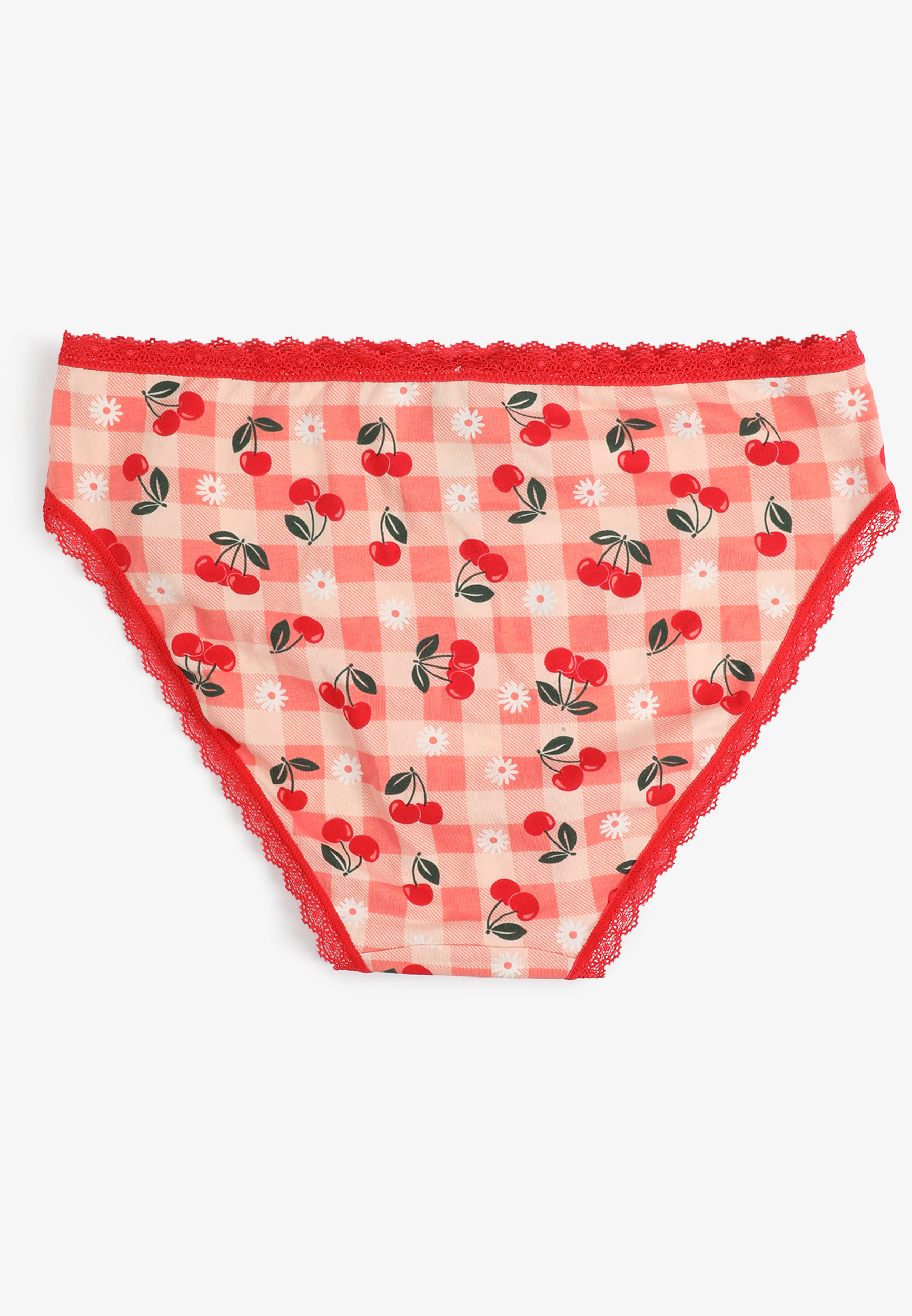 Simply Comfy Cherry Gingham Bikini Panty, C9451, large