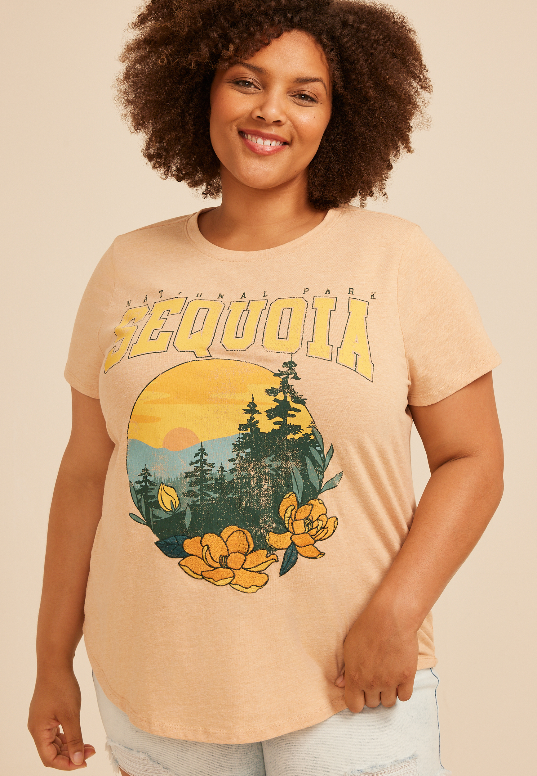 Plus Size National Park Sequoia Classic Fit Graphic Tee
