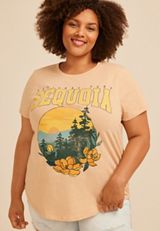 Plus Size National Park Sequoia Classic Fit Graphic Tee, C9080, small