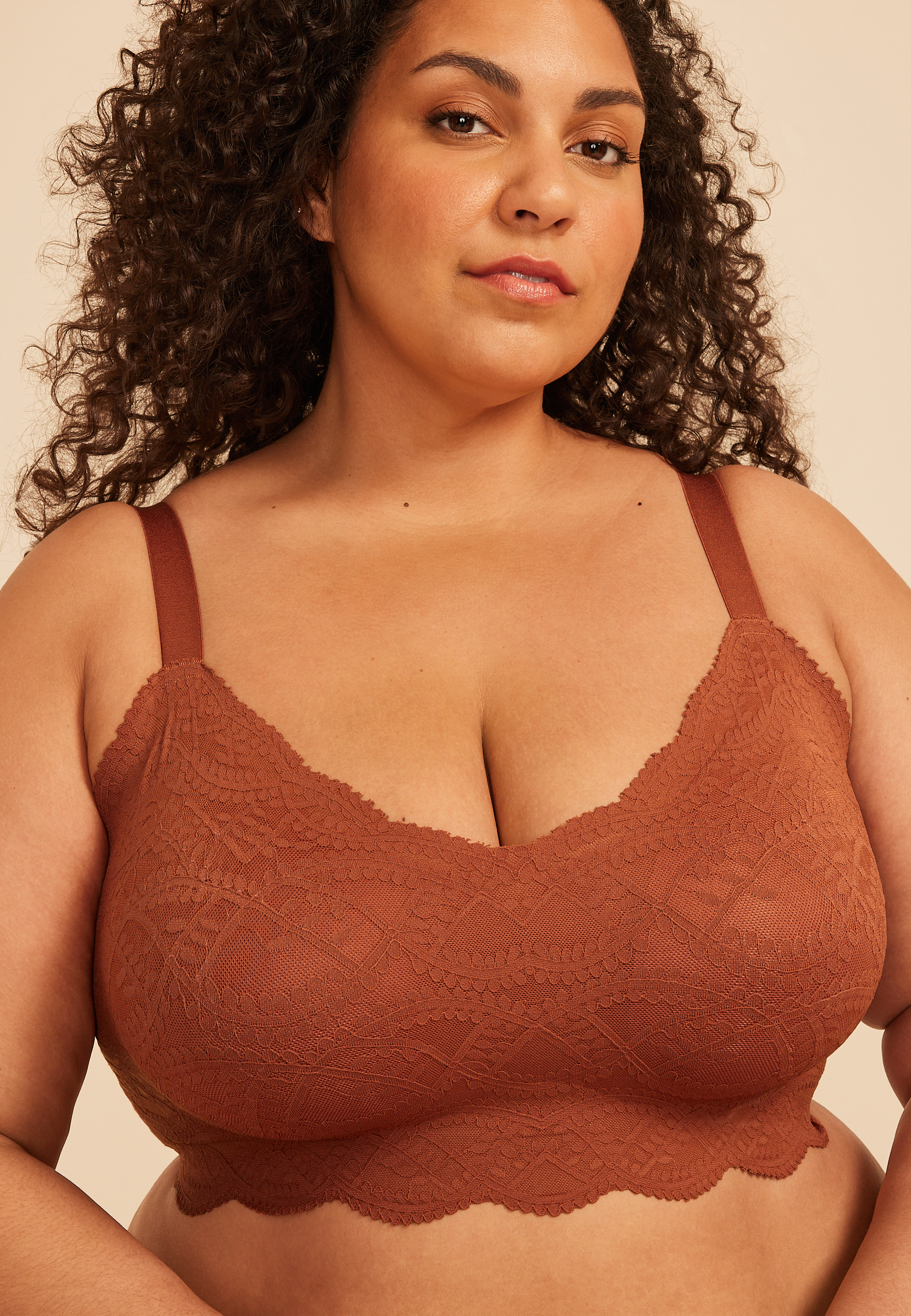 Invisibliss Lace Scalloped Edge Bralette, C8482, large