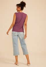 Studio Y Textured Wrap Front Tank Top, C4867, small