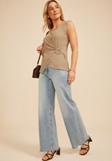 Studio Y Textured Wrap Front Tank Top, C8714, small