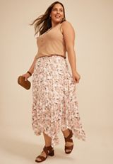 Plus Size Whipstitch Henley Tank Top, C520, small