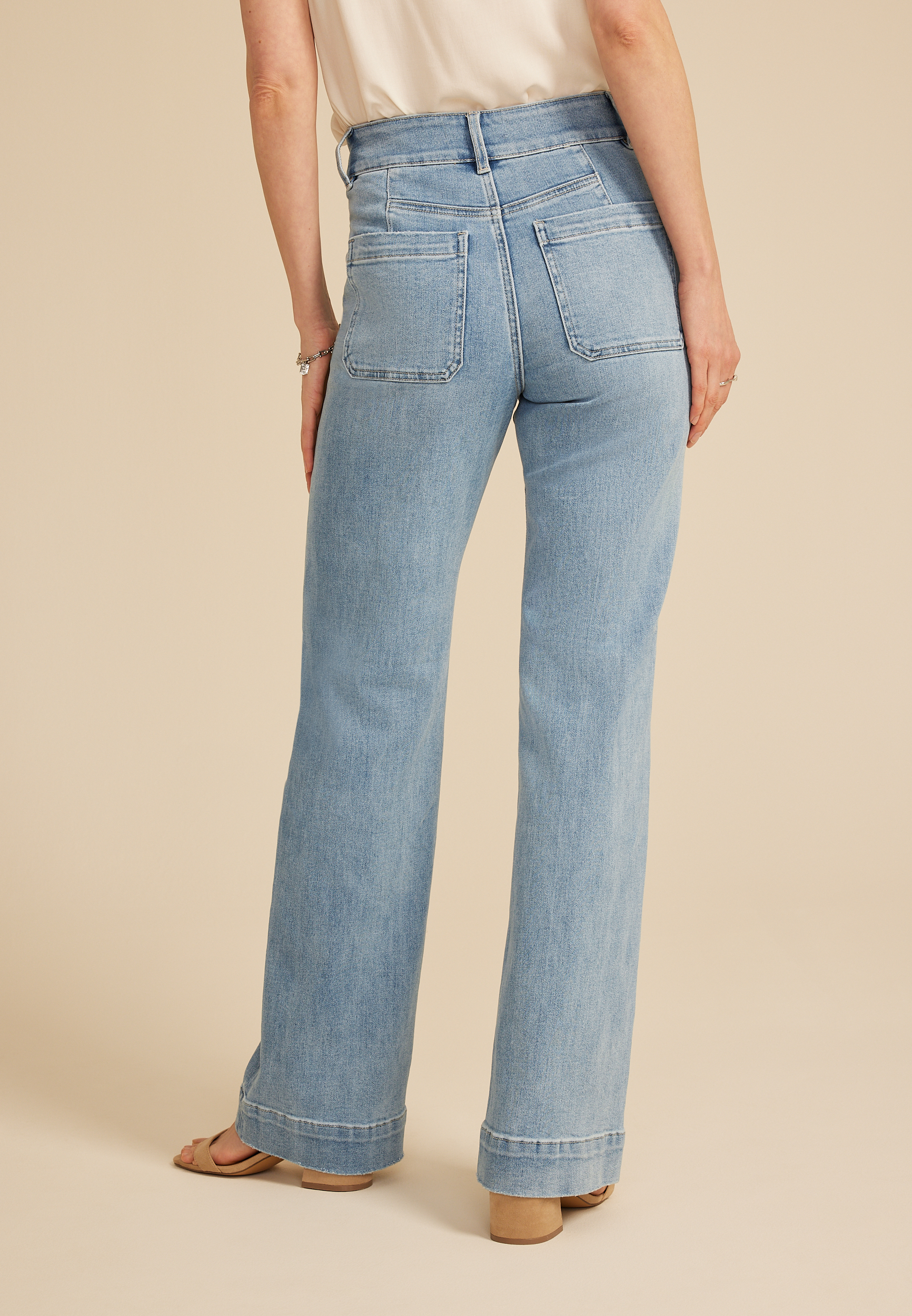 Flying Monkey™ High Rise Patch Pocket Flare Jean