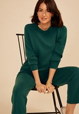 Cloud Scuba Knit Tulip Hem Sweatshirt, C2735, small