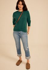 Cloud Scuba Knit Tulip Hem Sweatshirt, C2735, small