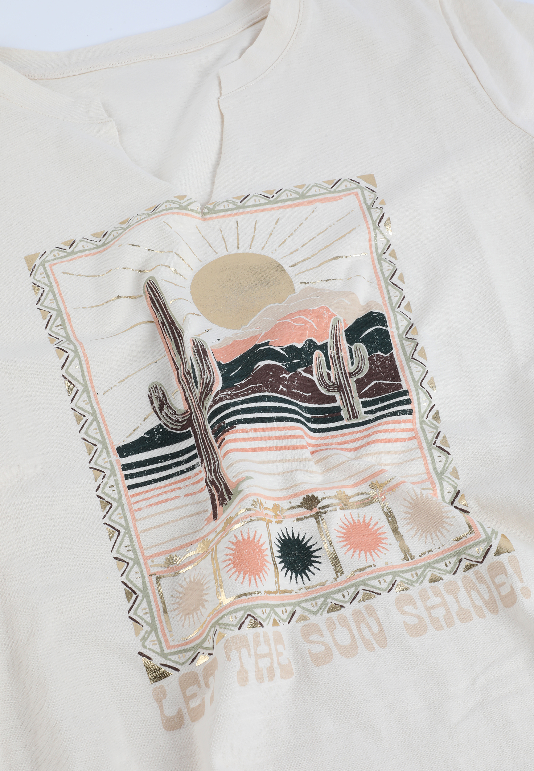 Metallic Desert Scenic Classic Fit Graphic Tee, C2972, large