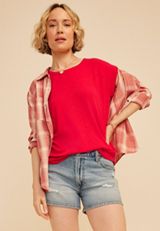 24/7 Clara Ribbed Tee, C3342, small