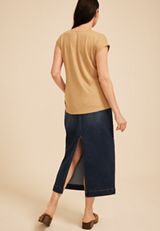24/7 Metallic Stripe Scoop Neck Tee, C210, small