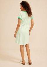 24/7 Striped Tie Waist Mini Dress, C2343, small