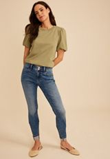 m jeans by maurices&trade; Cool Comfort Mid Rise Double Button Cuff Hem Jegging, C3337, small