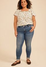 Plus Size m jeans by maurices&trade; Cool Comfort Mid Rise Double Button Cuff Hem Jegging, C3337, small