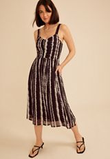 Bare Ruched Sweetheart Printed Mesh Midi Dress, C1756, small