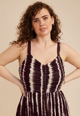 Plus Size Bare Ruched Sweetheart Printed Mesh Midi Dress, C1756, small