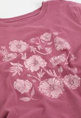 Rhinestone Floral Classic Fit Graphic Tee, C4867, small
