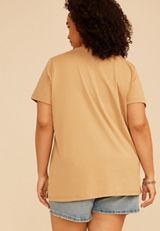 Plus Size Painterly Floral Embroidered Classic Fit Graphic Tee, C9241, small