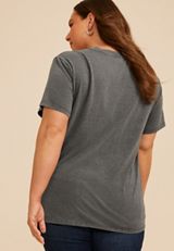 Plus Size Free Spirit Sunflower Oversized Fit Graphic Tee, C106, small