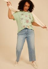 Plus Size No Rain No Flowers Classic Fit Graphic Tee, C6446, small