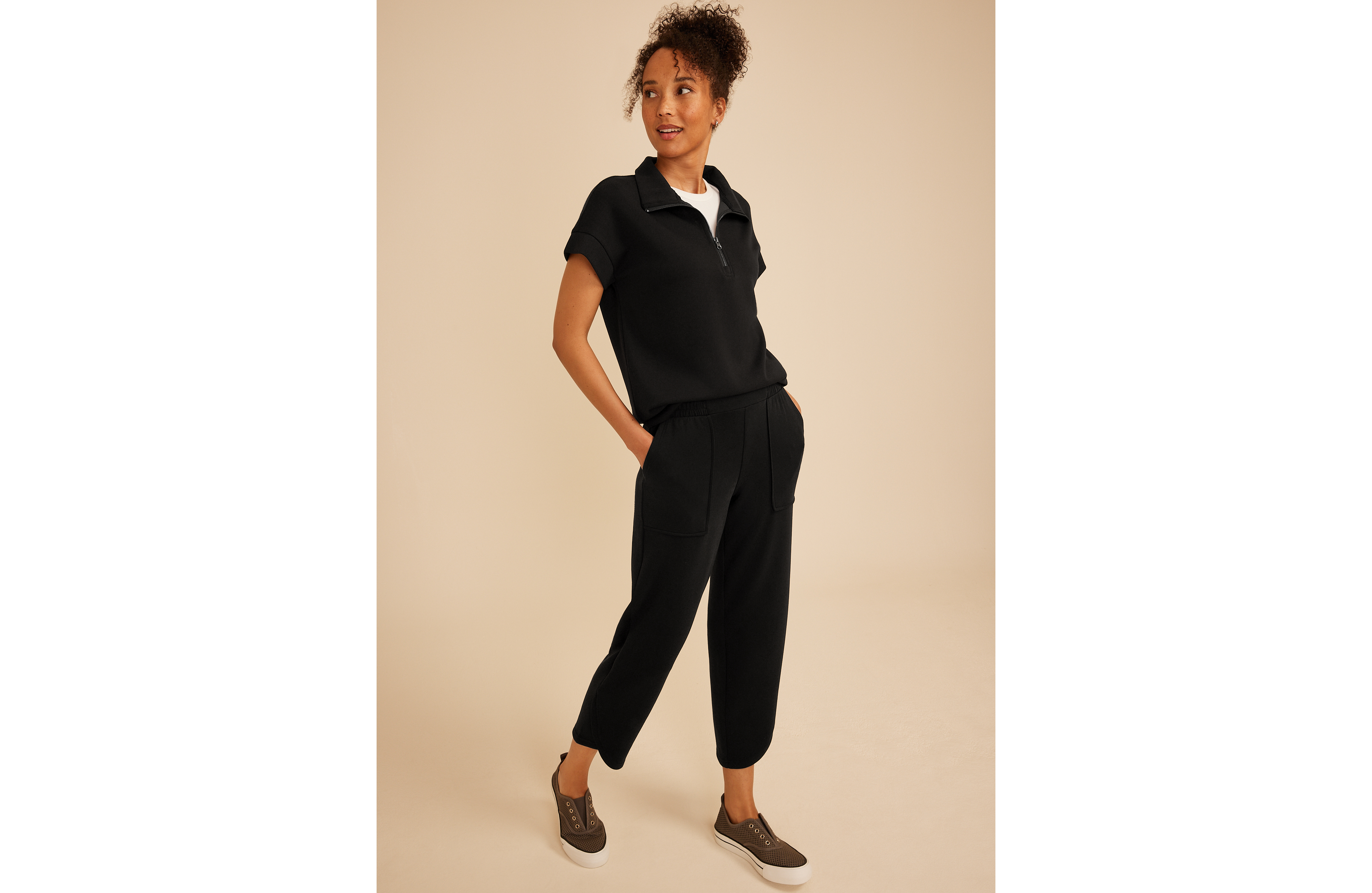 Cloud Scuba Knit High Rise Tulip Hem Pant